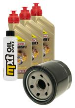 Pacote de Inspeção 3L 20W-50 + Filtro de Óleo + 1x Vela de Ignição para Suzuki AN Burgman 650 ccm Ano. 2006