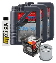 Paquete de inspección 3L 20W-50 + filtro de aceite + 1x bujía para Suzuki AN Burgman 650 ccm Año 2006