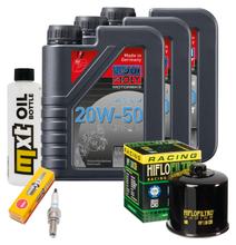 Pacote de Inspeção 3L 20W-50 + Filtro de Óleo + 1x Vela de Ignição para Suzuki AN Burgman 650 ccm Ano. 2006