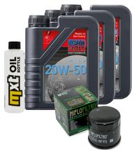 Pacote de Inspeção 3L 20W-50 + Filtro de Óleo + 1x Vela de Ignição para Suzuki AN Burgman 650 ccm Ano. 2006