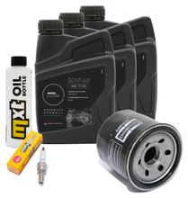 Pacote de Inspeção 3L 20W-50 + Filtro de Óleo + 1x Vela de Ignição para Suzuki AN Burgman 650 ccm Ano. 2006