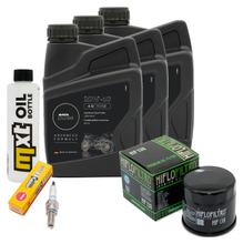 Pacote de Inspeção 3L 20W-50 + Filtro de Óleo + 1x Vela de Ignição para Suzuki AN Burgman 650 ccm Ano. 2006