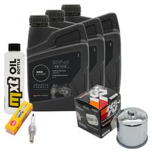Pacote de Inspeção 3L 20W-50 + Filtro de Óleo + 1x Vela de Ignição para Suzuki AN Burgman 650 ccm Ano. 2006