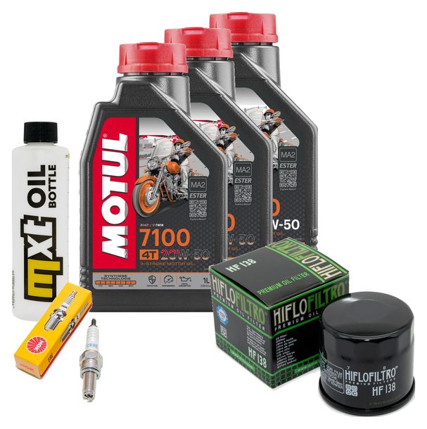 Inspektionspaket 3L 20W-50 + Ölfilter + 1x Zündkerze für Suzuki AN ZA Burgman 650 ccm Bj. 2013