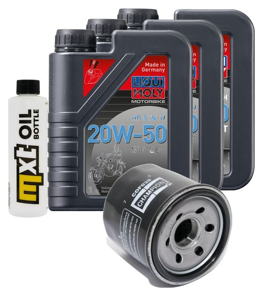 Inspektionspaket 3L 20W-50 + Ölfilter + 1x Zündkerze für Suzuki AN ZA Burgman 650 ccm Bj. 2013