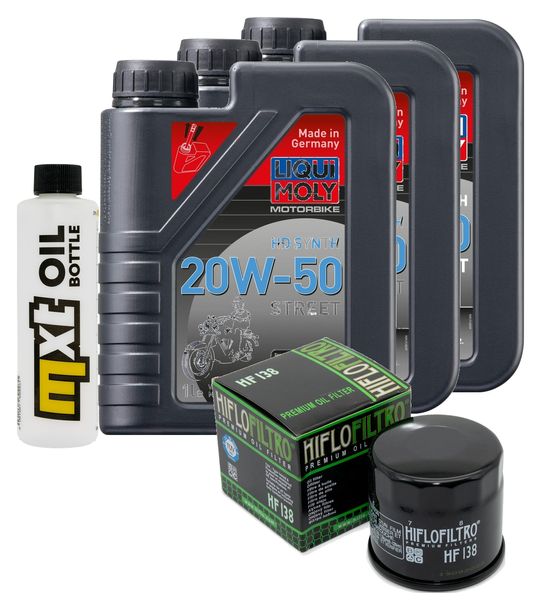 Inspektionspaket 3L 20W-50 + Ölfilter + 1x Zündkerze für Suzuki AN ZA Burgman 650 ccm Bj. 2013