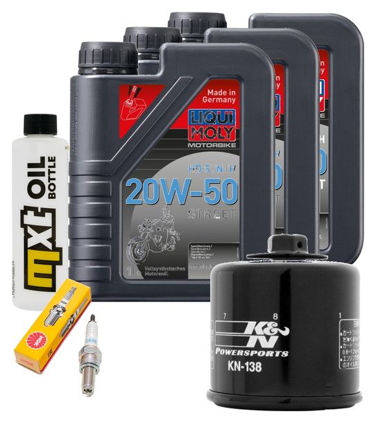 Inspektionspaket 3L 20W-50 + Ölfilter + 1x Zündkerze für Suzuki AN ZA Burgman 650 ccm Bj. 2013