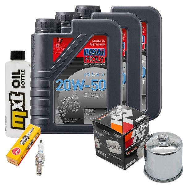 Inspektionspaket 3L 20W-50 + Ölfilter + 1x Zündkerze für Suzuki AN ZA Burgman 650 ccm Bj. 2013