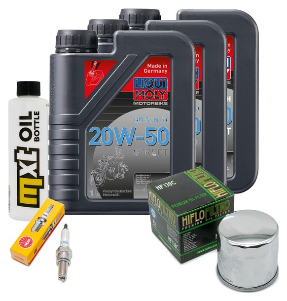Inspektionspaket 3L 20W-50 + Ölfilter + 1x Zündkerze für Suzuki AN ZA Burgman 650 ccm Bj. 2013