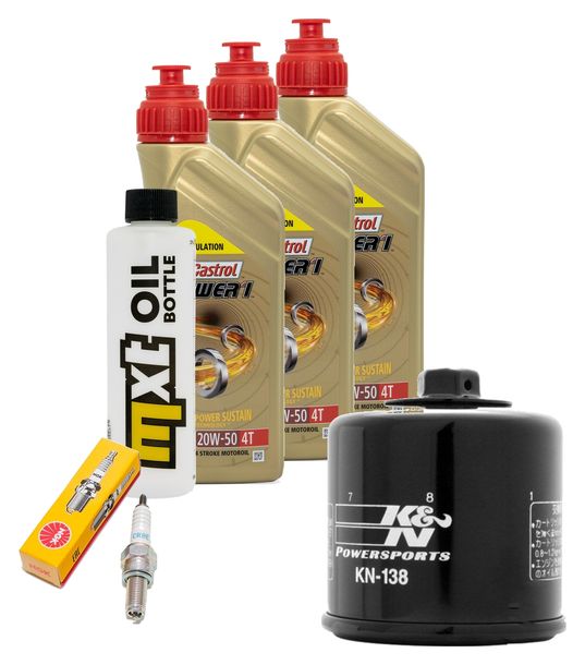 Inspektionspaket 3L 20W-50 + Ölfilter + 1x Zündkerze für Suzuki AN ZA Burgman 650 ccm Bj. 2013