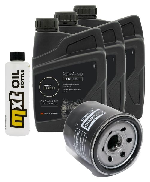 Inspektionspaket 3L 20W-50 + Ölfilter + 1x Zündkerze für Suzuki AN ZA Burgman 650 ccm Bj. 2013