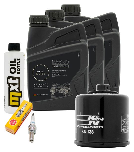 Inspektionspaket 3L 20W-50 + Ölfilter + 1x Zündkerze für Suzuki AN ZA Burgman 650 ccm Bj. 2013