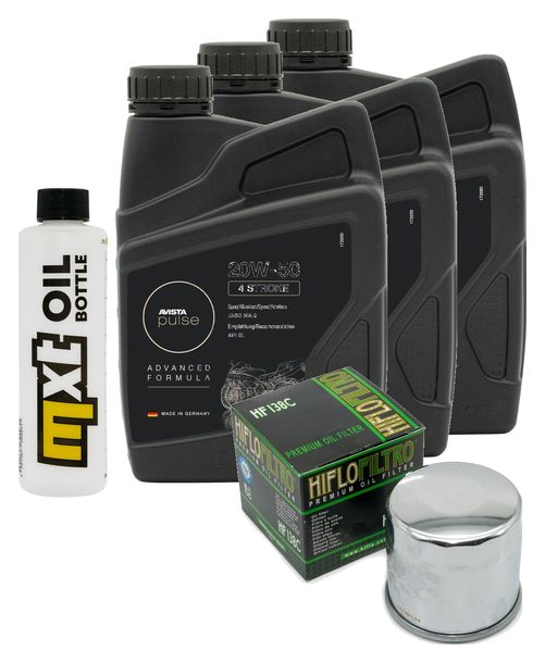 Inspektionspaket 3L 20W-50 + Ölfilter + 1x Zündkerze für Suzuki AN ZA Burgman 650 ccm Bj. 2013