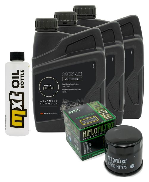 Inspektionspaket 3L 20W-50 + Ölfilter + 1x Zündkerze für Suzuki AN ZA Burgman 650 ccm Bj. 2013