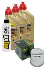 Pacote de Inspeção 3L 20W-50 + Filtro de Óleo + 1x Vela de Ignição para Suzuki AN ZA Burgman 650 ccm Ano 2013