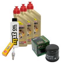 Pacote de Inspeção 3L 20W-50 + Filtro de Óleo + 1x Vela de Ignição para Suzuki AN ZA Burgman 650 ccm Ano 2013
