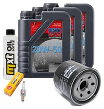 Pacote de Inspeção 3L 20W-50 + Filtro de Óleo + 1x Vela de Ignição para Suzuki AN ZA Burgman 650 ccm Ano 2013
