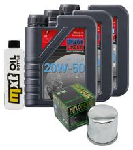 Pacote de Inspeção 3L 20W-50 + Filtro de Óleo + 1x Vela de Ignição para Suzuki AN ZA Burgman 650 ccm Ano 2013