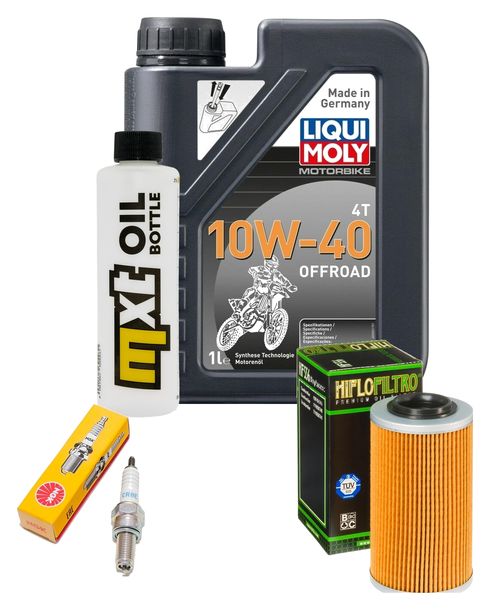 Pacchetto di ispezione 1L 10W-40 + filtro olio + 1x candela per SYM GTS EVO i 125 ccm