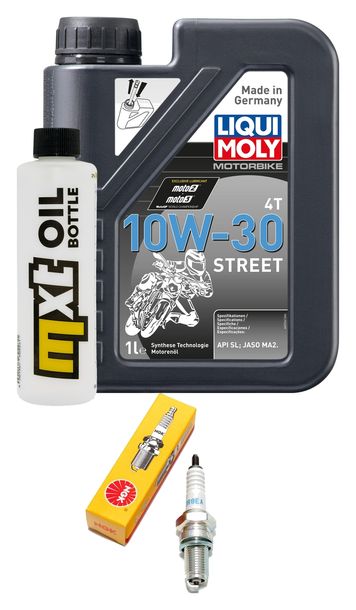 Pacchetto di ispezione 1L 10W-30 + filtro olio + 1x candela per SYM HD 125 ccm
