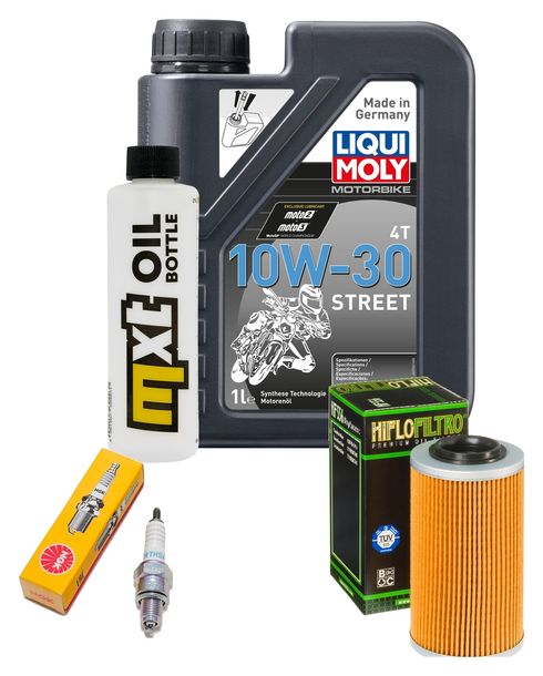 Inspektionspaket 1L 10W-30 + Ölfilter + 1x Zündkerze für SYM Joyride 125 ccm Bj. 2004