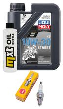 Kit d'inspection 1L 10W-30 + filtre à huile + 1x bougie pour SYM Joyride 125 ccm Année 2004