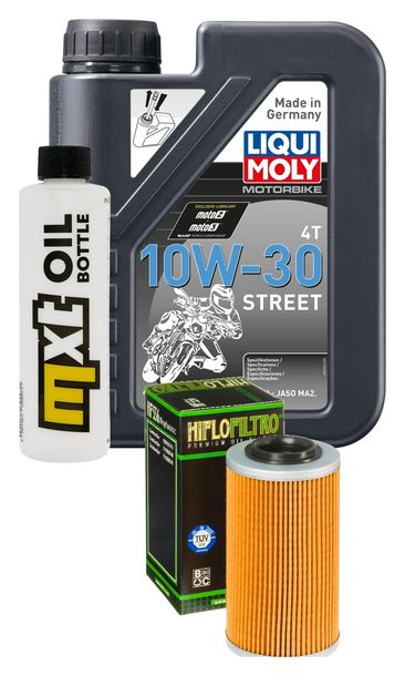 Inspektionspaket 1L 10W-30 + Ölfilter + 1x Zündkerze für SYM Joyride EVO i 125 ccm Bj. 2007