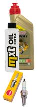 Kit d'inspection 1L 10W-40 + filtre à huile + 1x bougie pour SYM Joymax EVO i Cruisym, Yamaha N-Max 125 ccm