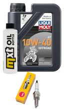 Pacchetto di ispezione 1L 10W-40 + filtro olio + 1x candela per SYM Joymax EVO i Cruisym, Yamaha N-Max 125 ccm