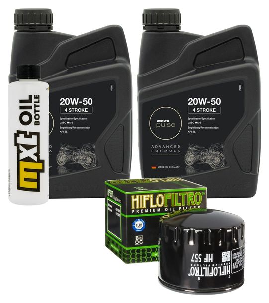 Inspektionspaket 2L 20W-50 + Ölfilter + 1x Zündkerze für SYM CityCom i 300 ccm