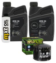 Inspekční balíček 2L 20W-50 + olejový filtr + 1x zapalovací svíčka pro SYM CityCom i 300 ccm