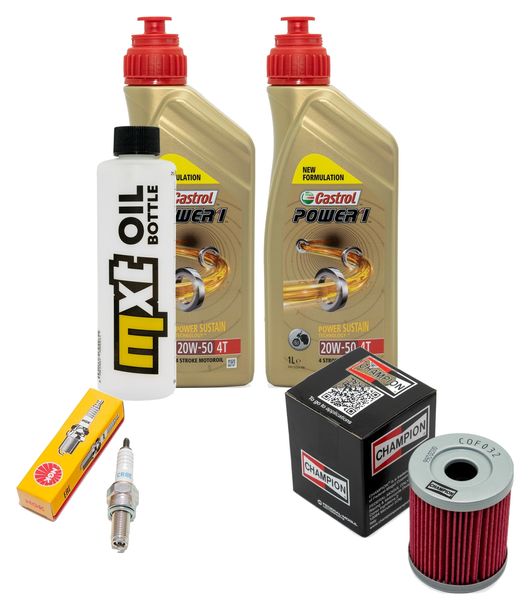 Inspection package 2L 20W-50 + oil filter + 1x spark plug for SYM Maxsym i 400 ccm