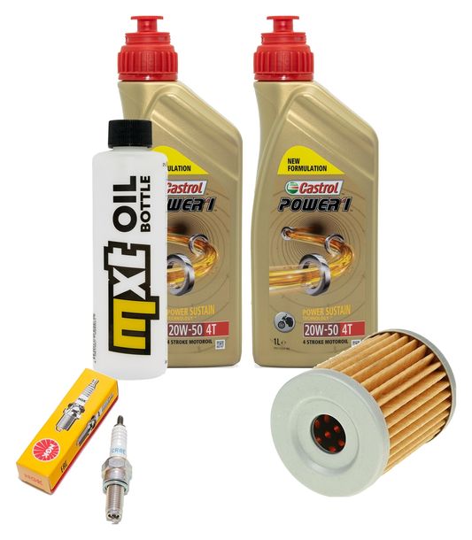 Inspektionspaket 2L 20W-50 + Ölfilter + 1x Zündkerze für SYM Maxsym i 400 ccm