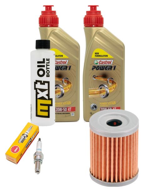 Inspektionspaket 2L 20W-50 + Ölfilter + 1x Zündkerze für SYM Maxsym i 400 ccm