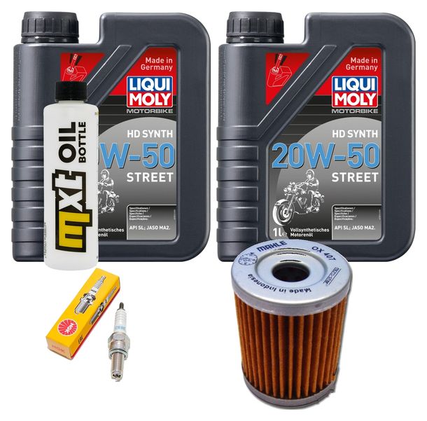Inspektionspaket 2L 20W-50 + Ölfilter + 1x Zündkerze für SYM Maxsym i 400 ccm