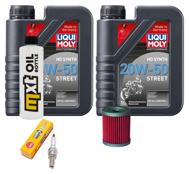 Inspektionspaket 2L 20W-50 + Ölfilter + 1x Zündkerze für SYM Maxsym i 400 ccm