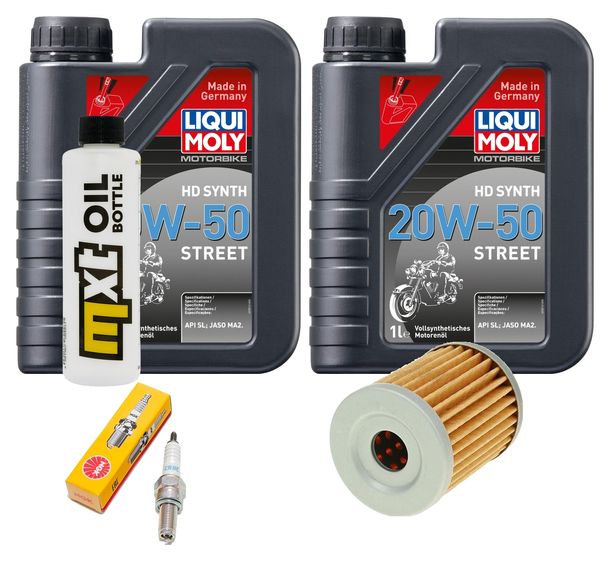 Inspektionspaket 2L 20W-50 + Ölfilter + 1x Zündkerze für SYM Maxsym i 400 ccm