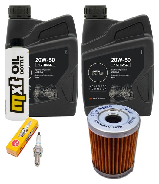 Inspektionspaket 2L 20W-50 + Ölfilter + 1x Zündkerze für SYM Maxsym i 400 ccm