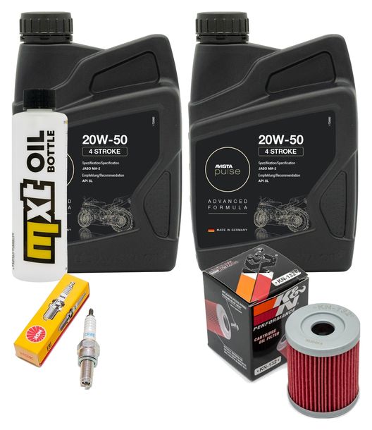 Inspektionspaket 2L 20W-50 + Ölfilter + 1x Zündkerze für SYM Maxsym i 400 ccm