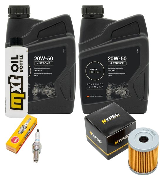 Inspektionspaket 2L 20W-50 + Ölfilter + 1x Zündkerze für SYM Maxsym i 400 ccm