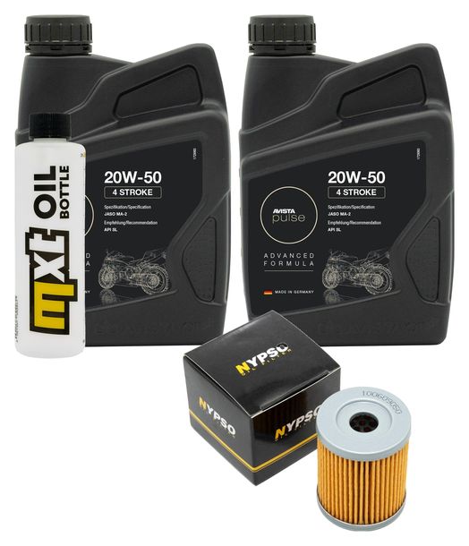 Inspektionspaket 2L 20W-50 + Ölfilter + 1x Zündkerze für SYM Maxsym i 400 ccm