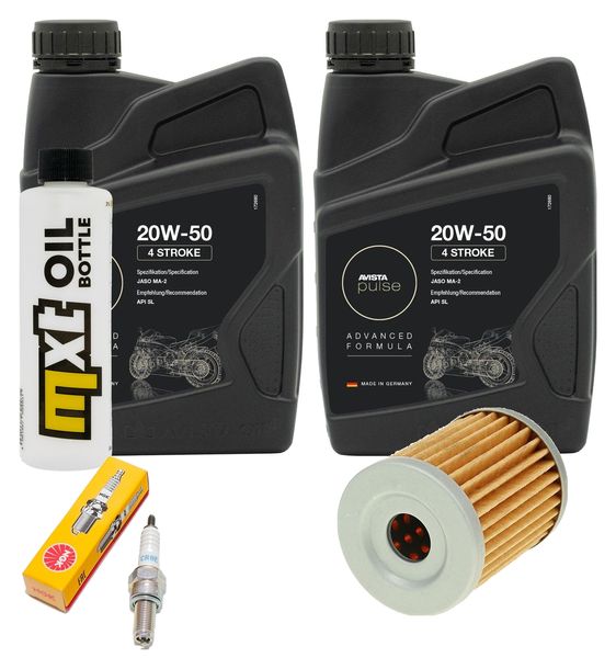 Inspektionspaket 2L 20W-50 + Ölfilter + 1x Zündkerze für SYM Maxsym i 400 ccm