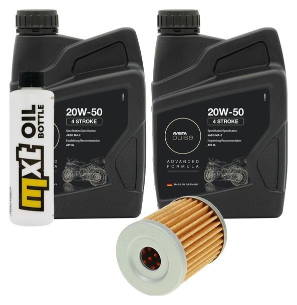 Inspektionspaket 2L 20W-50 + Ölfilter + 1x Zündkerze für SYM Maxsym i 400 ccm