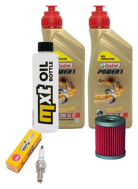 Inspektionspaket 2L 20W-50 + Ölfilter + 1x Zündkerze für SYM Maxsym i 400 ccm