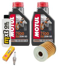 Inspekční balíček 2L 20W-50 + olejový filtr + 1x zapalovací svíčka pro SYM Maxsym i 400 ccm