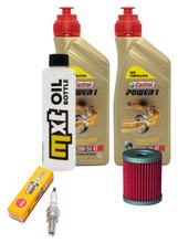 Pacote de Inspeção 2L 20W-50 + Filtro de Óleo + 1x Vela de Ignição para SYM Maxsym i 400 ccm