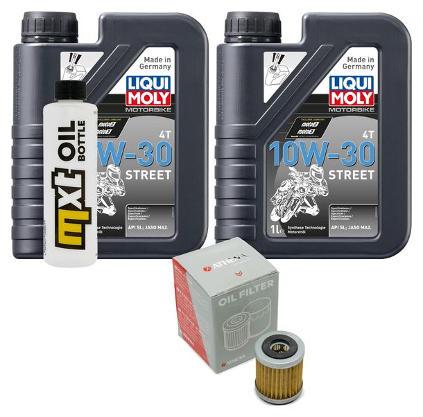 Pacchetto di ispezione 2L 10W-30 + filtro olio + 1x candela per Yamaha XC T Cygnus 125 ccm Anno 1995