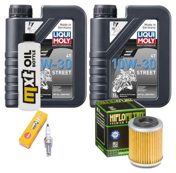 Inspection package 2L 10W-30 + oil filter + 1x spark plug for Yamaha XC TR R Cygnus 125 ccm Year 1996
