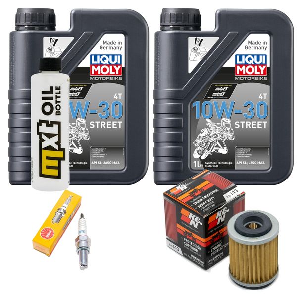 Inspektionspaket 2L 10W-30 + Ölfilter + 1x Zündkerze für Yamaha XC TR R Cygnus 125 ccm Bj. 1996