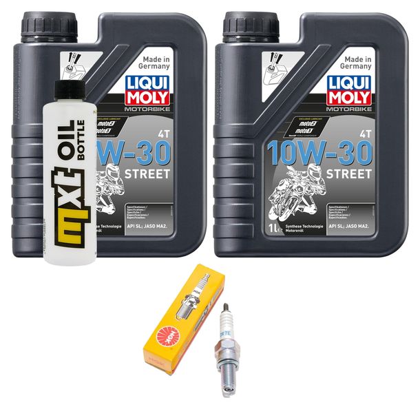 Inspektionspaket 2L 10W-30 + Ölfilter + 1x Zündkerze für Yamaha XC TR R Cygnus 125 ccm Bj. 1996